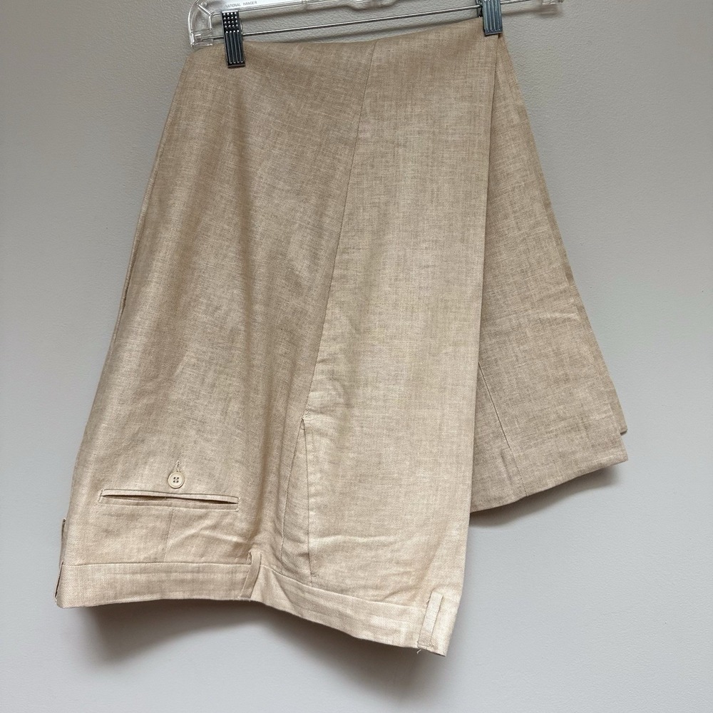 SARTORINO Mens Linen Blend Golf Suit Pants 44x29 Tan Old Money Resort